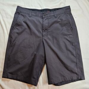 Fila Sport Mens Black Flat Front 10" Inseam Golf Shorts With Pockets Size 30